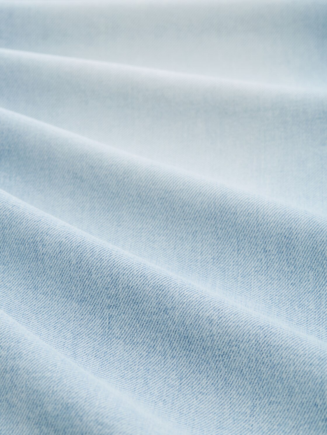 TTLINOU WIDE High Waist Jeans - Clean Bleached Blue Denim - Material-Ansicht