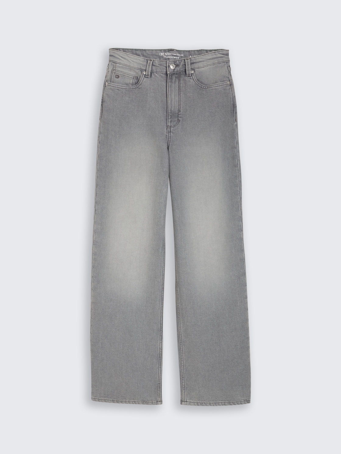 TTLINOU WIDE High Waist Jeans - clean light stone grey denim - Vorder-Produkt-Ansicht