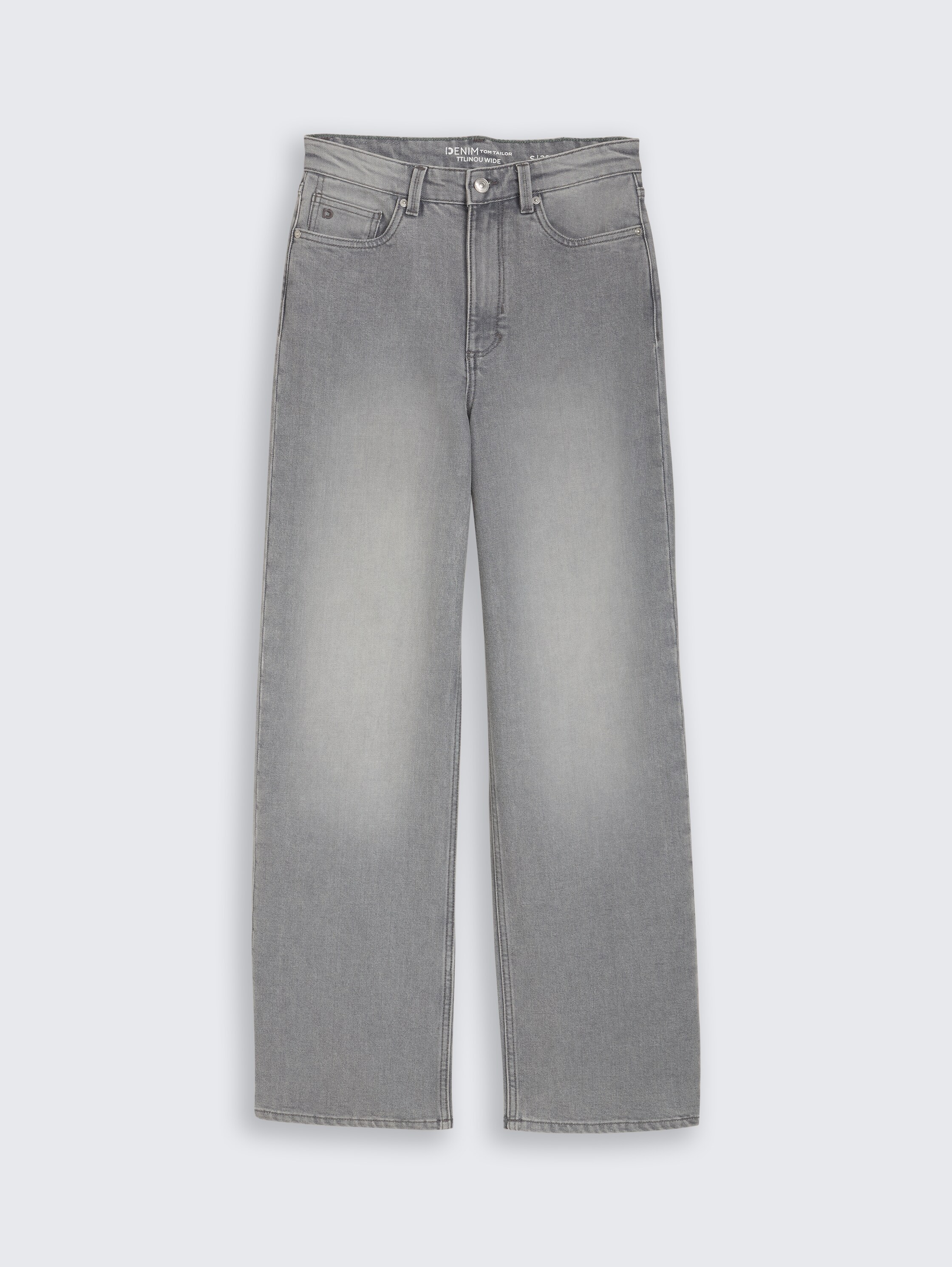 TTLINOU WIDE jeans met hoge taille - clean light stone grey denim - Product vooraanzicht