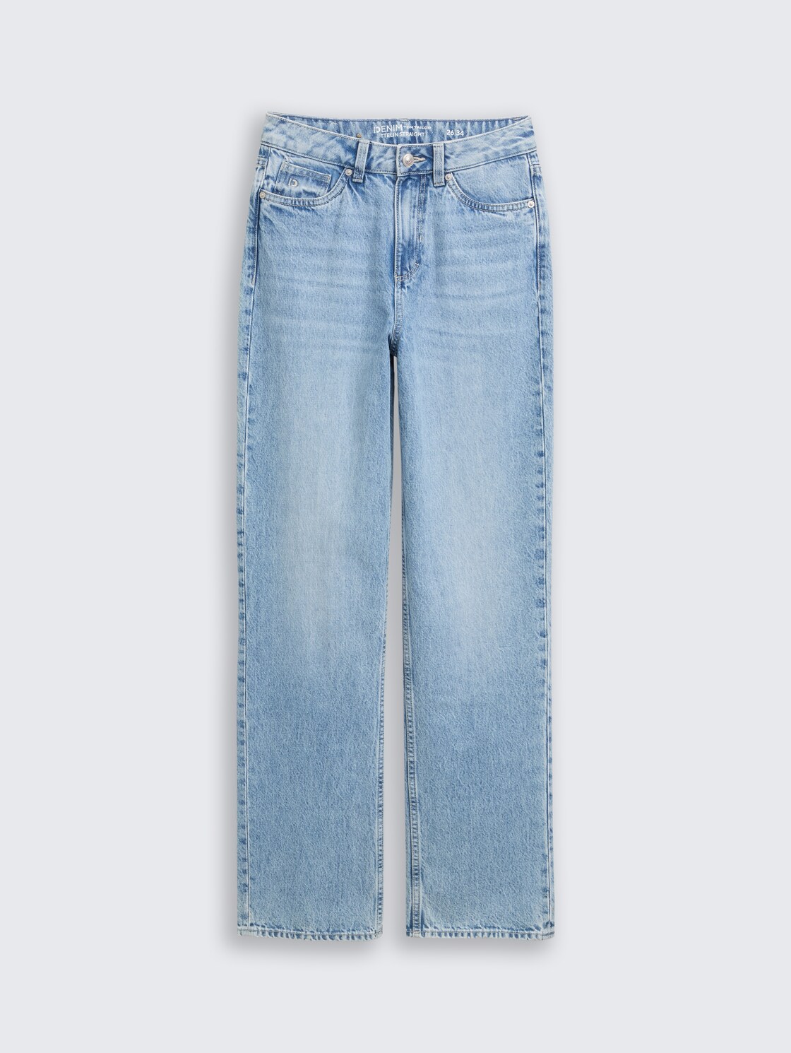 TTELIN STRAIGHT Jeans - Used Mid Stone Blue Denim - Vorder-Produkt-Ansicht