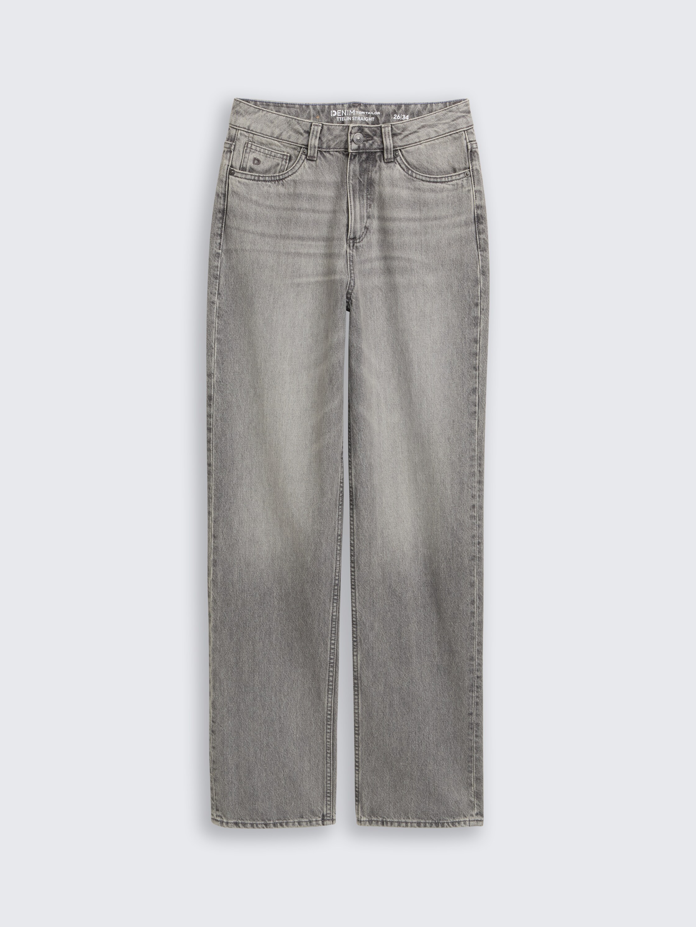TTELIN STRAIGHT Jeans - used_mid_stone_grey_denim - 