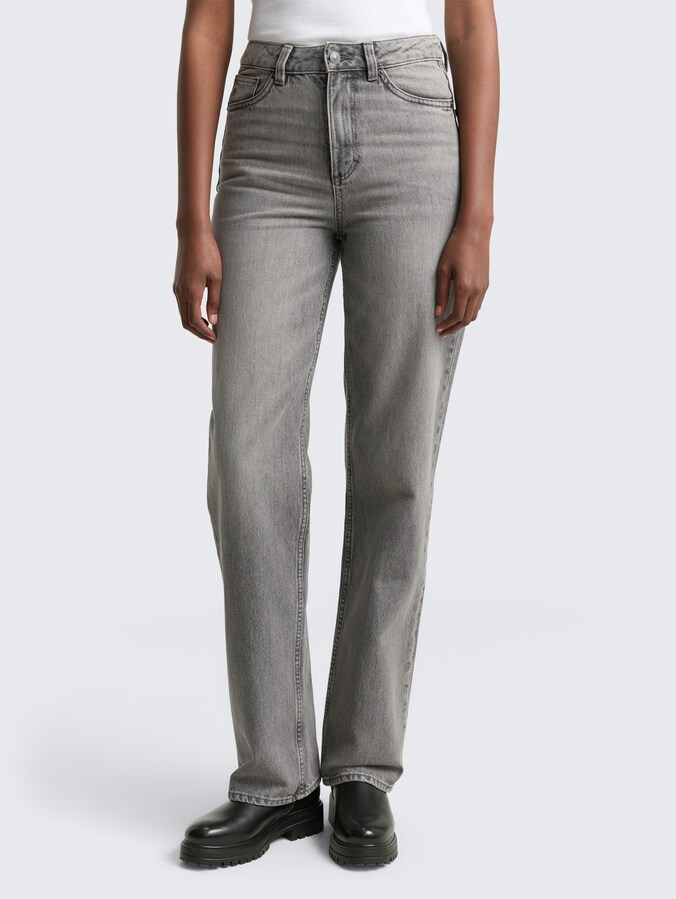 TTELIN Rechte Jeans door Denim Female, used mid stone grey denim