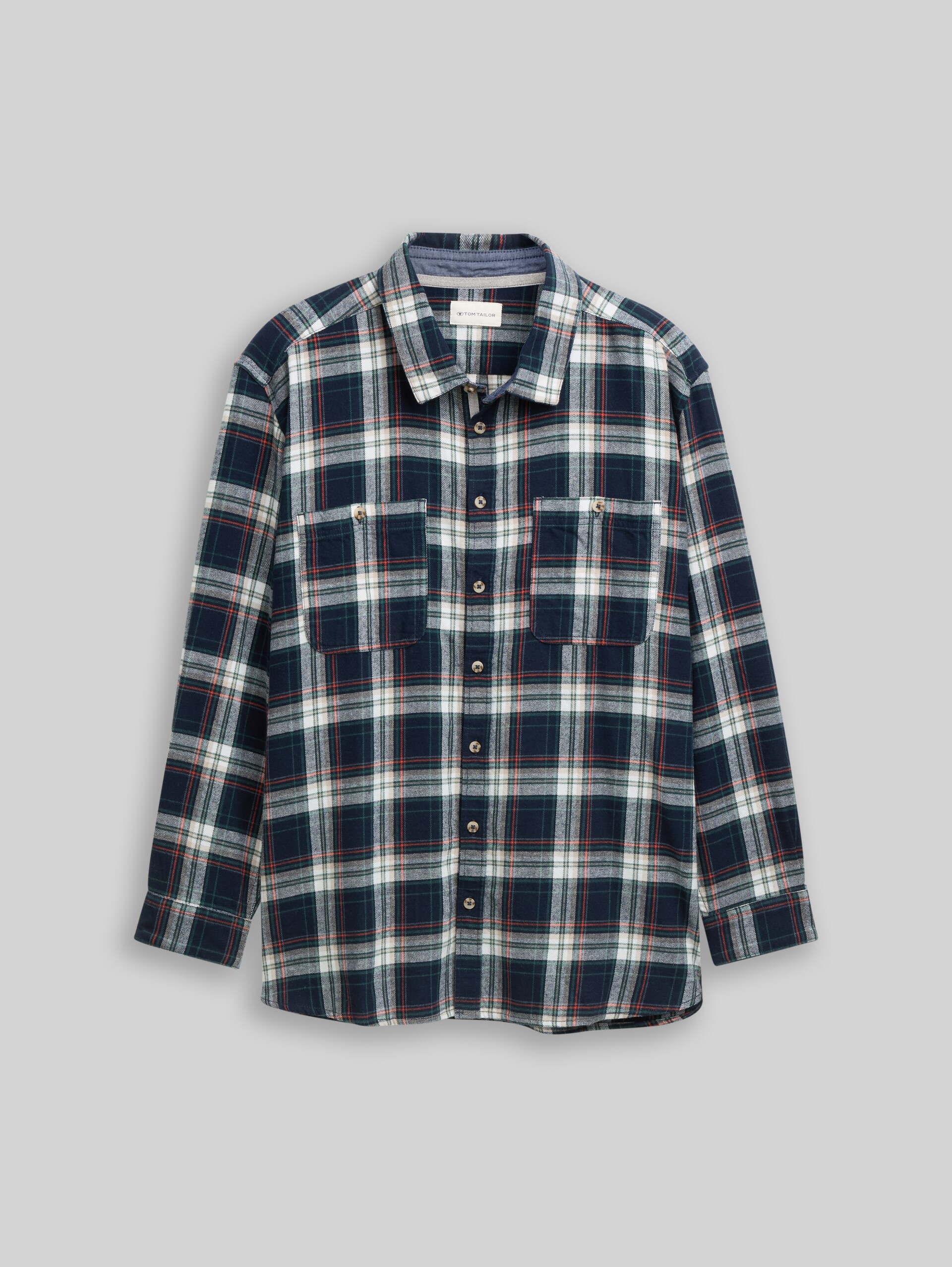 Plus Size - Chemise en flanelle à carreaux, coupe confortable - navy multicolor check - Vue de face du produit
