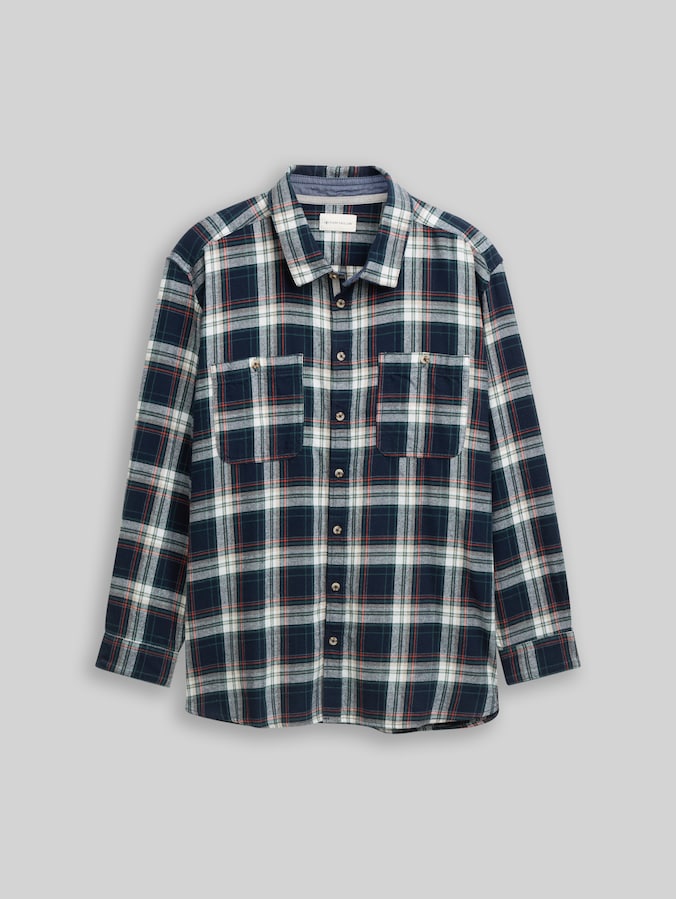 Plus Size - Comfort Fit Flanell-Hemd mit Karomuster von Men Plus Size, navy multicolor check