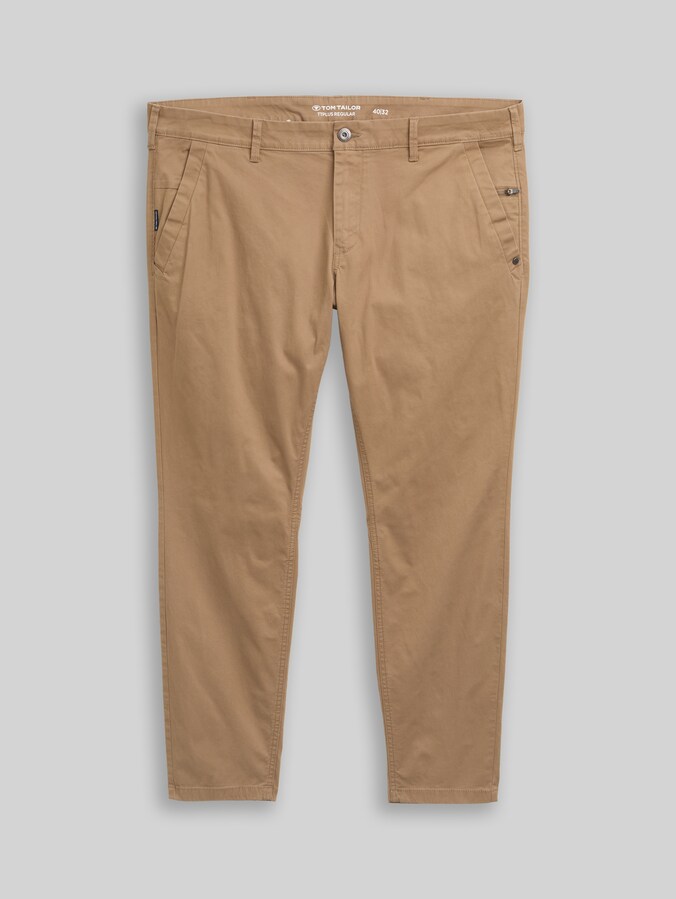 Plus Size - Tapered Chino Hose von Men Plus Size, Caribou Beige