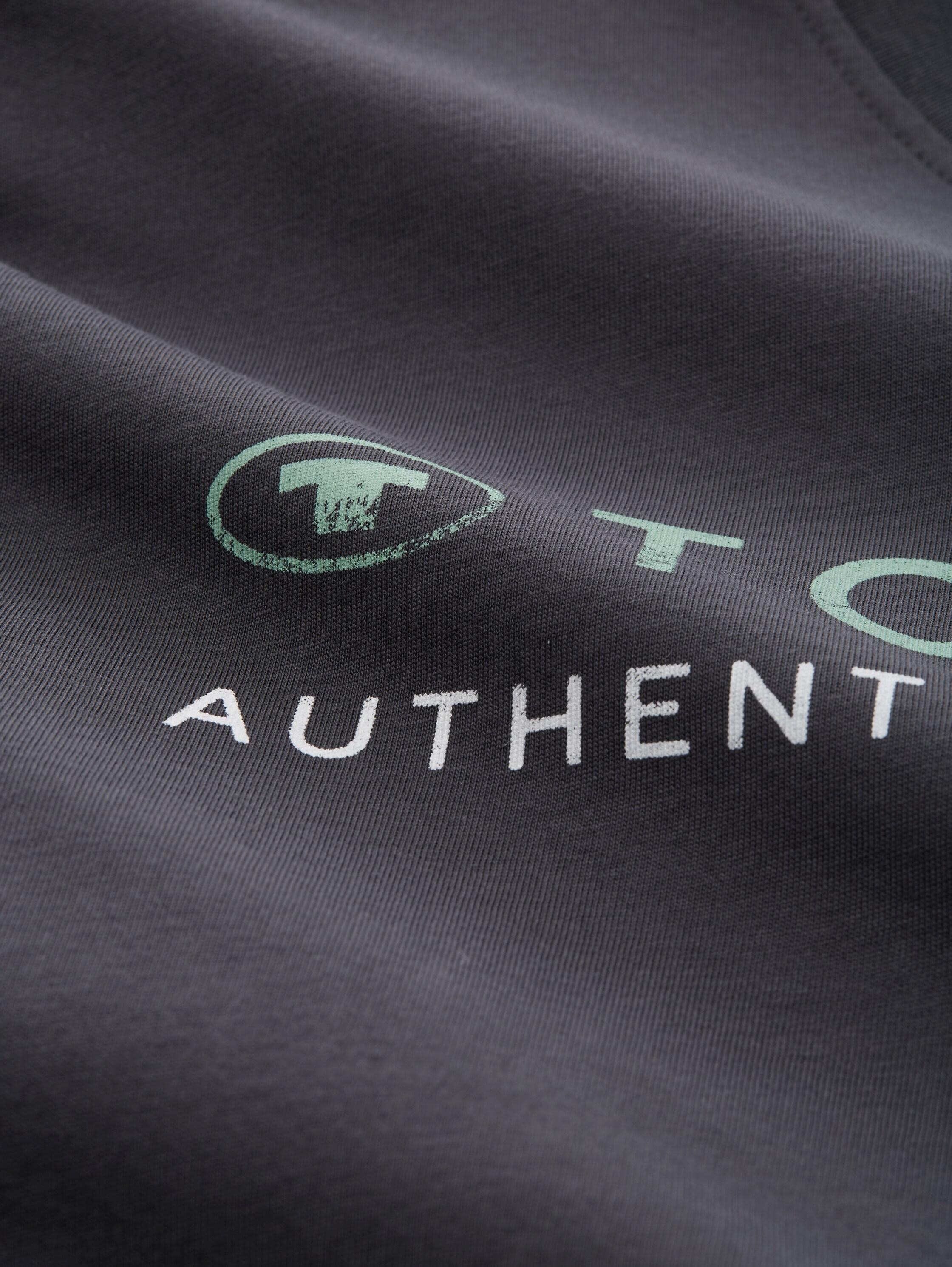 Plus Size - Langarmshirt mit Logo-Print - tarmac_grey - 