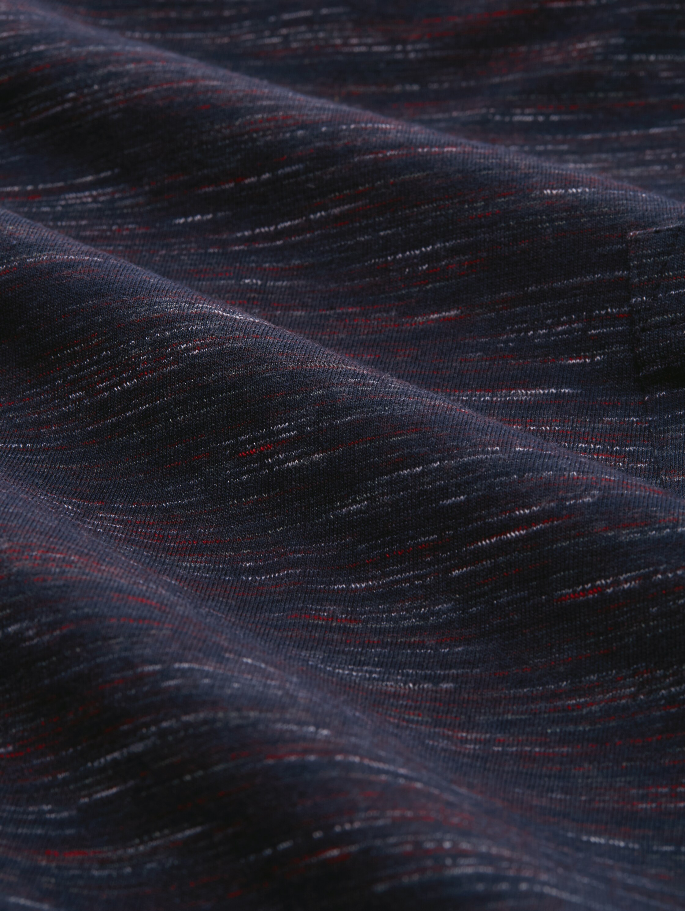 Plus Size - T-Shirt in Melange-Optik mit Brusttasche - navy_red_multi_inject - 