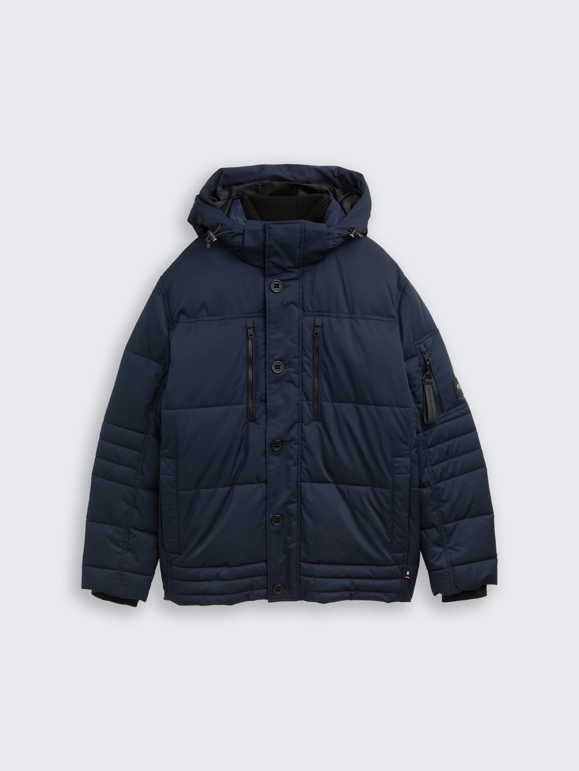 Plus Size - Pufferjacke mit abnehmbarer Kapuze - sky captain blue - Vorder-Produkt-Ansicht