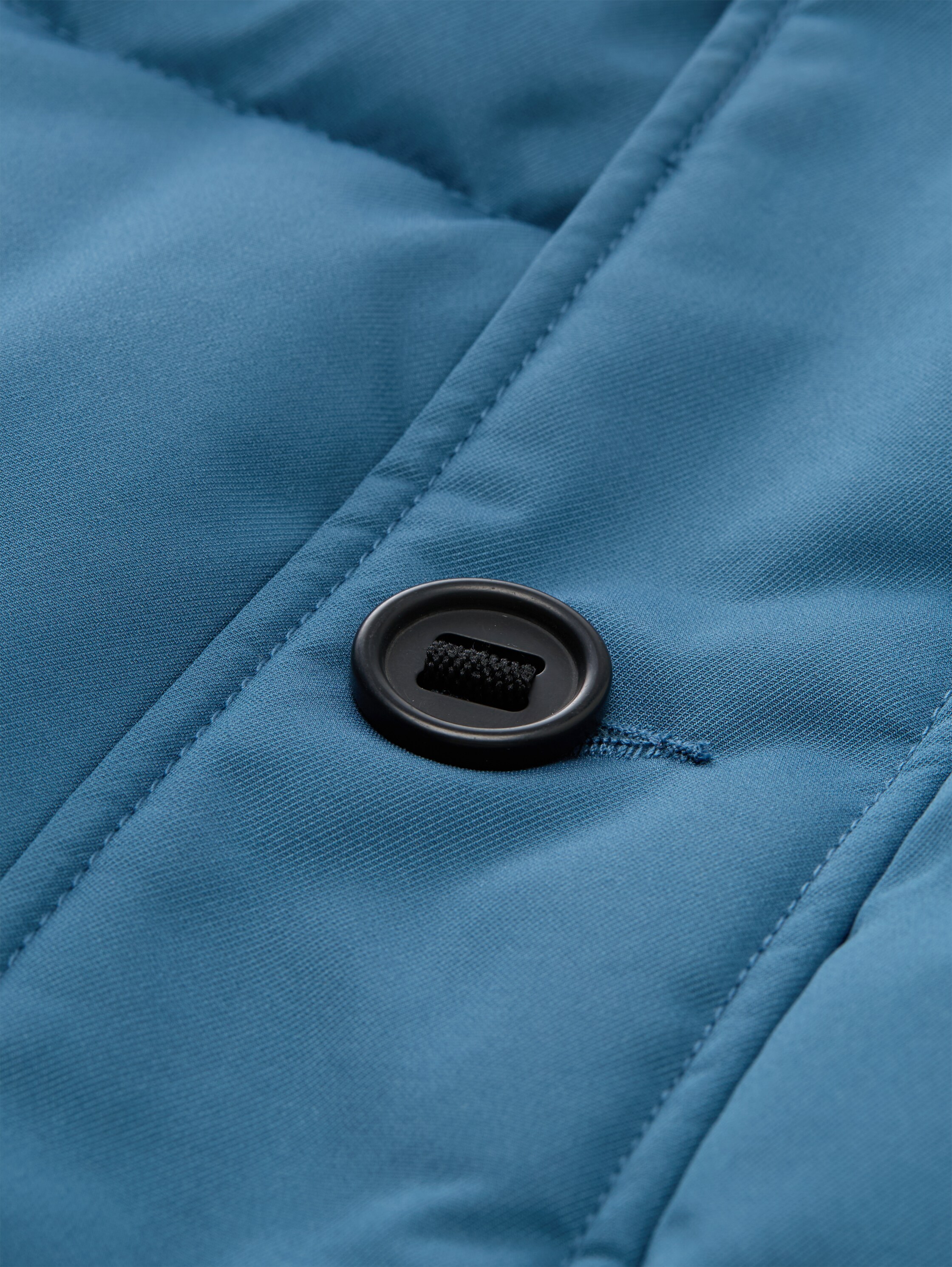 Plus Size - Puffer jacket with detachable hood - real_teal_blue - 