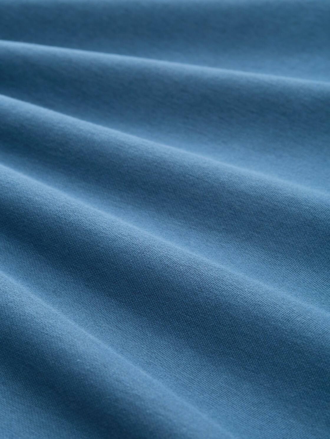 Plus Size - Basic Sweatshirt in Unifarben - real teal blue - Material-Ansicht