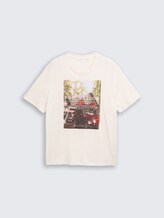 Plus - T-shirt avec photo imprimée - Gardenia White - Vue de face du produit