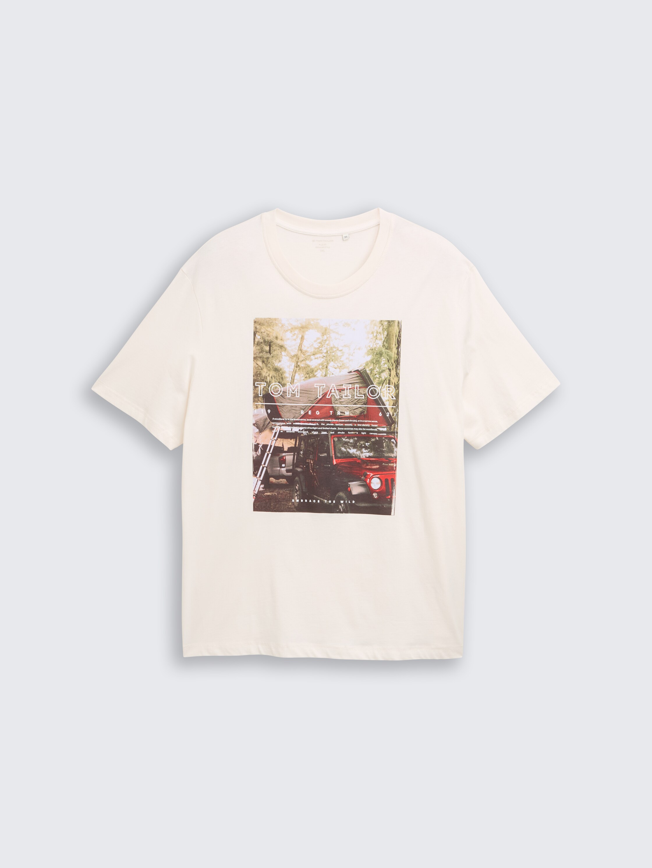 Plus Size - T-Shirt mit Fotoprint - gardenia_white - 