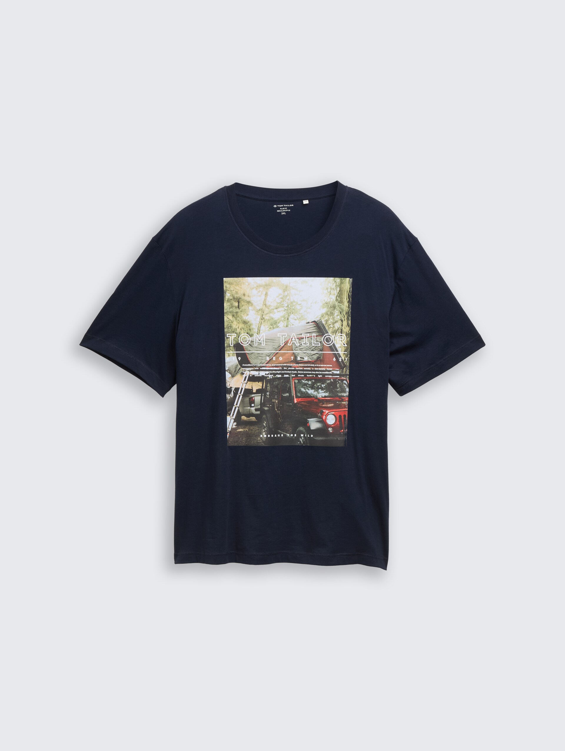 Plus Size - T-Shirt mit Fotoprint - sky captain blue - Vorder-Produkt-Ansicht
