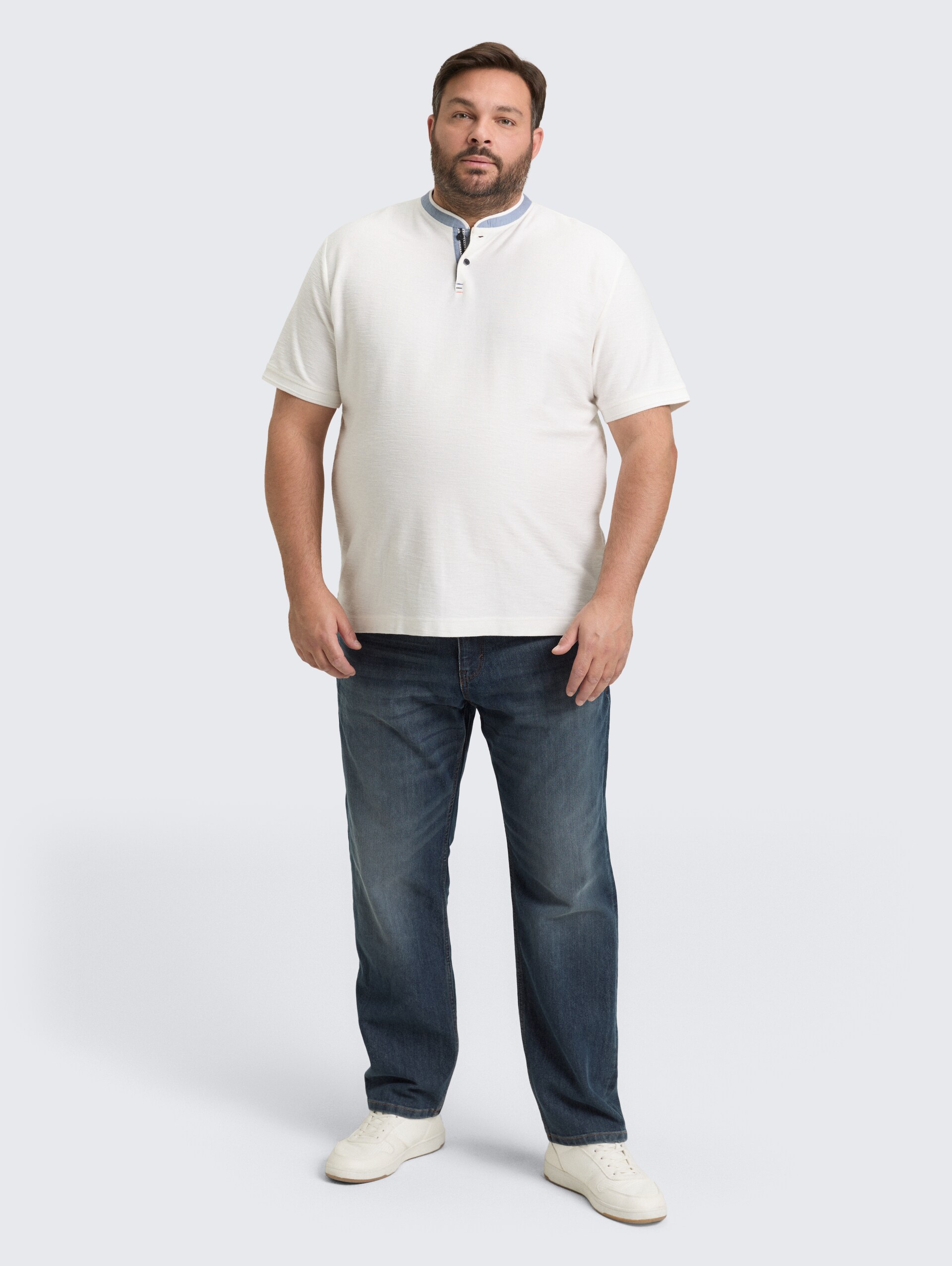 Plus Size - TTPLUS REGULAR Jeans mit Stretch - mid stone blue grey denim - Model-Vorderansicht