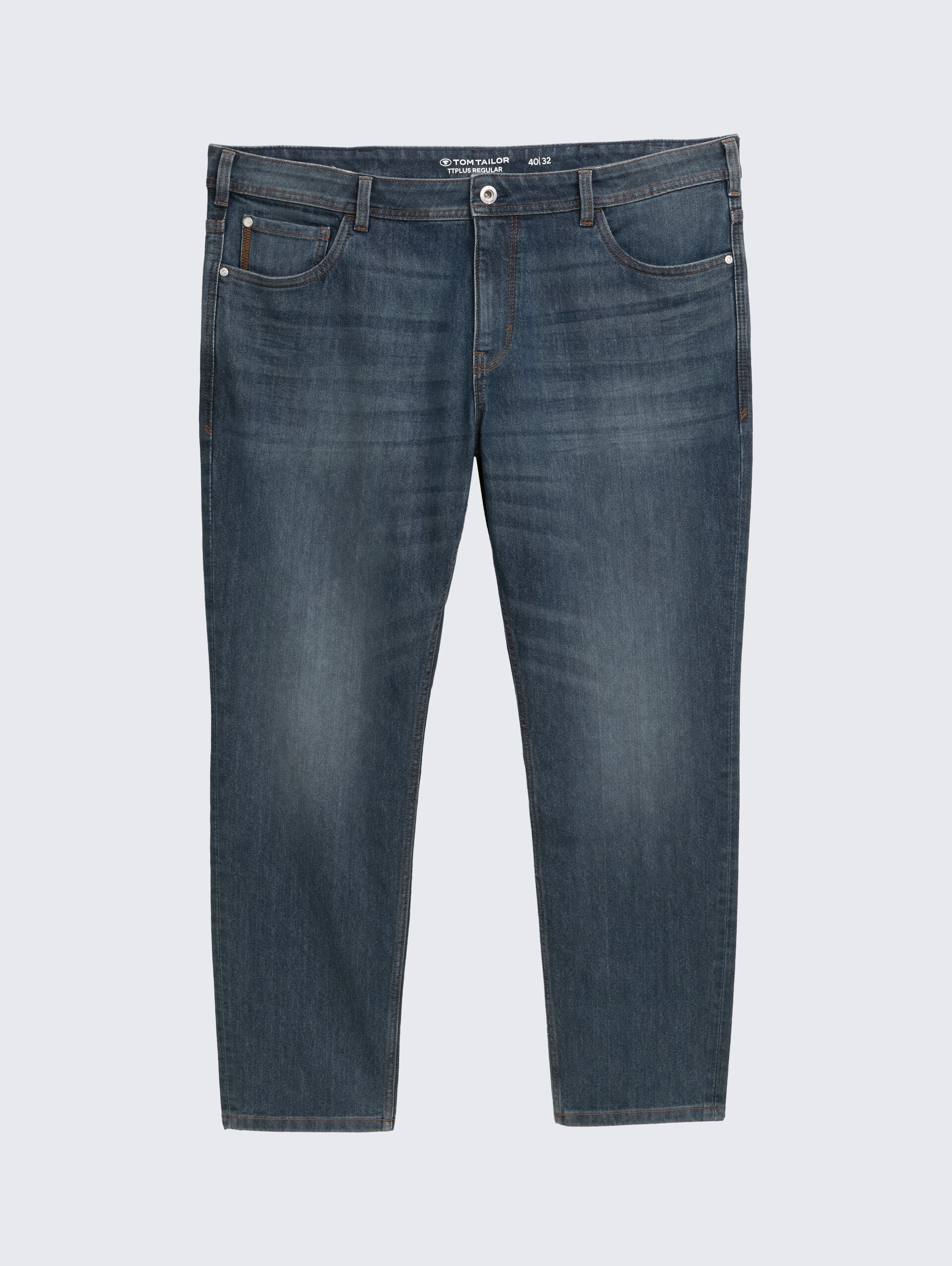 Plus Size - TTPLUS REGULAR Jeans mit Stretch - mid stone blue grey denim - Vorder-Produkt-Ansicht