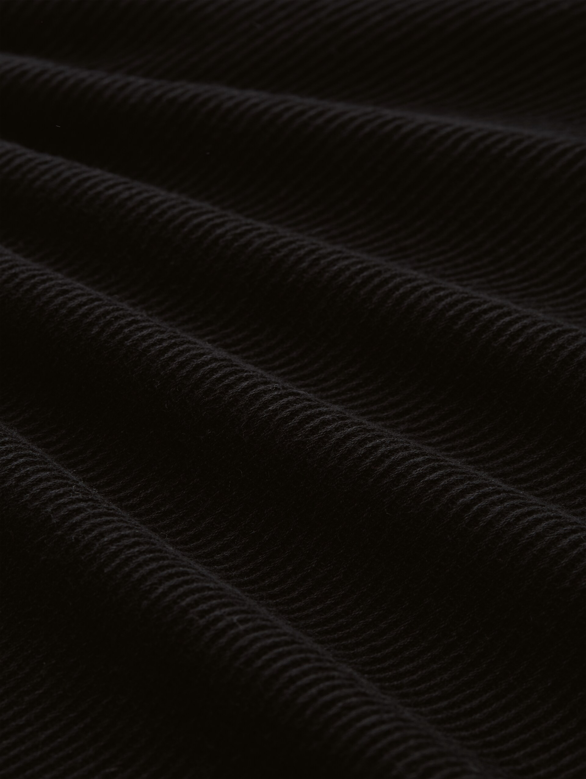Strickpullover mit Kapuze - Black - Material-Ansicht