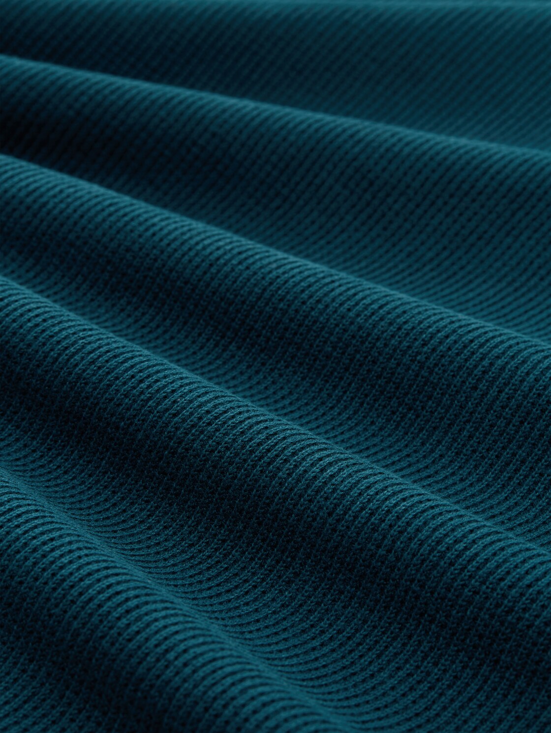 2-in-1 Strickpullover aus Baumwolle - deep pond green - Material-Ansicht