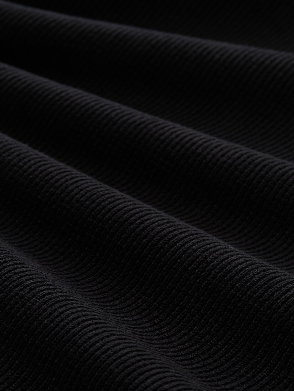 2-in-1 Strickpullover aus Baumwolle - Black - Material-Ansicht