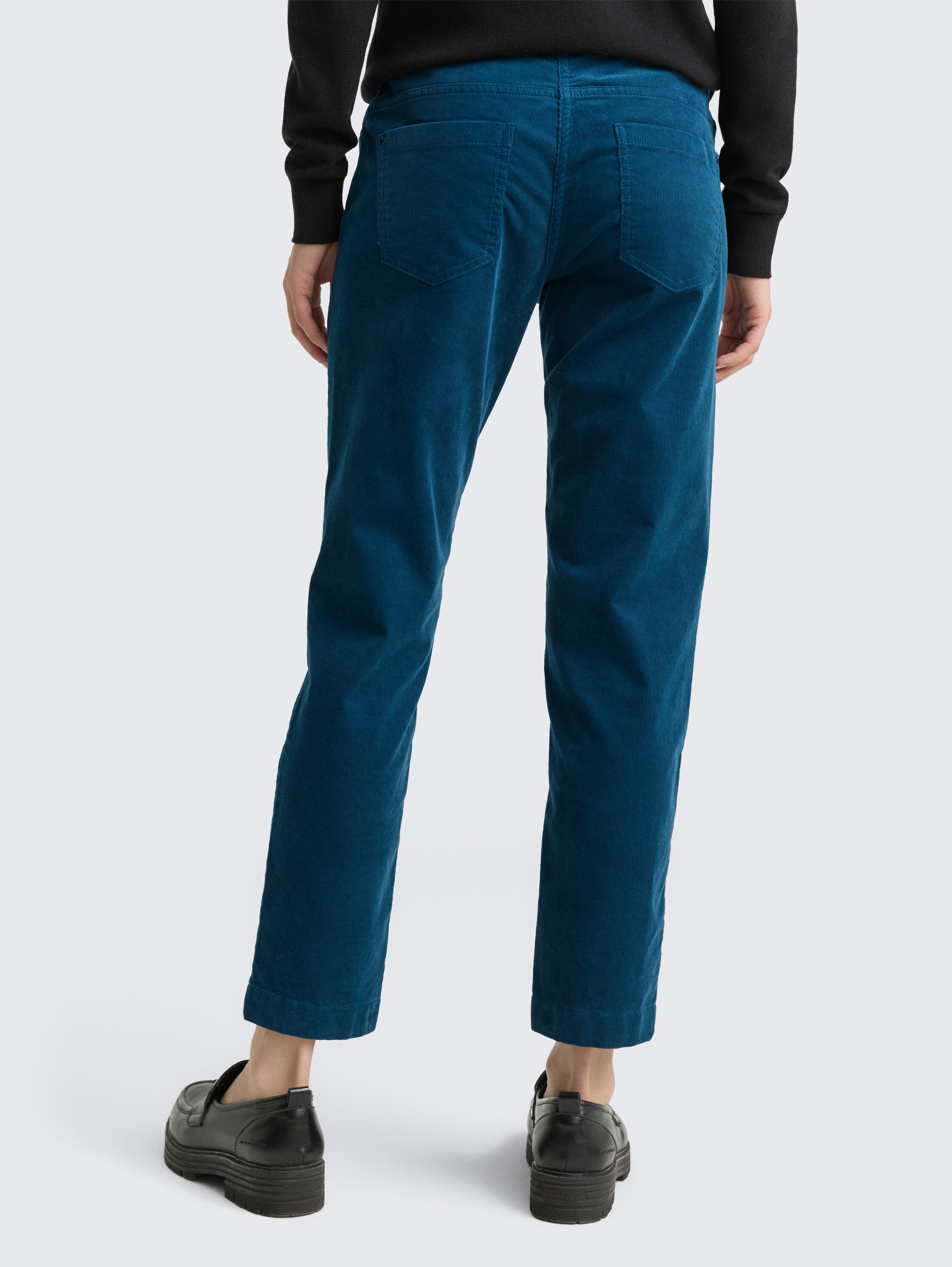 Tapered Relaxed Cordhose - dark_petrol_1 - 