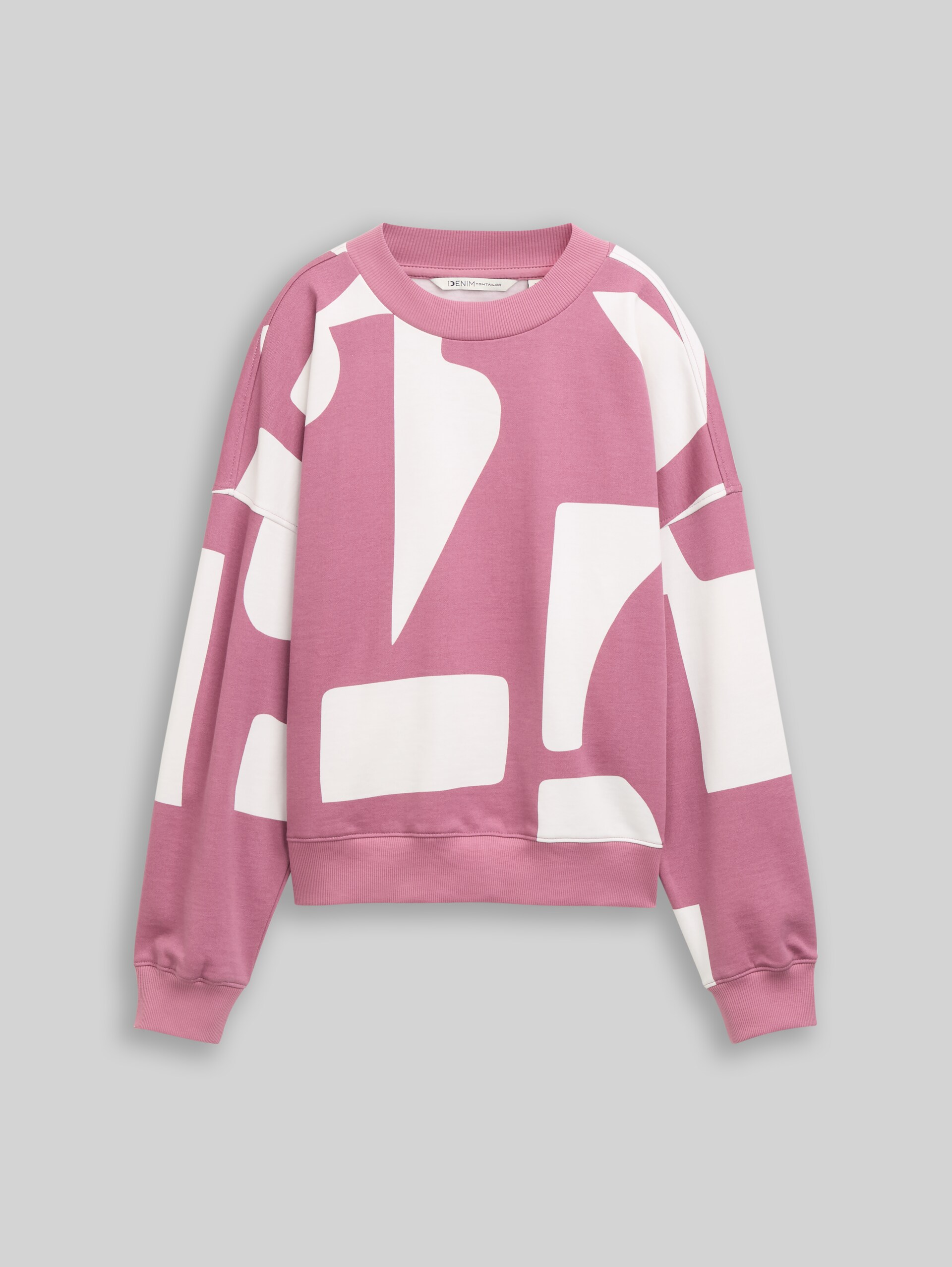 Loose Fit Sweatshirt mit Muster - dusty berry big scale print - Vorder-Produkt-Ansicht