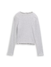 Nicht ausgewählt, Cropped Langarmshirt mit Rippstruktur von , 