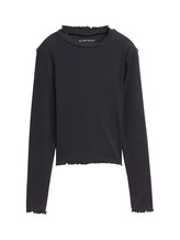 Nicht ausgewählt, Cropped Langarmshirt mit Rippstruktur von , grau