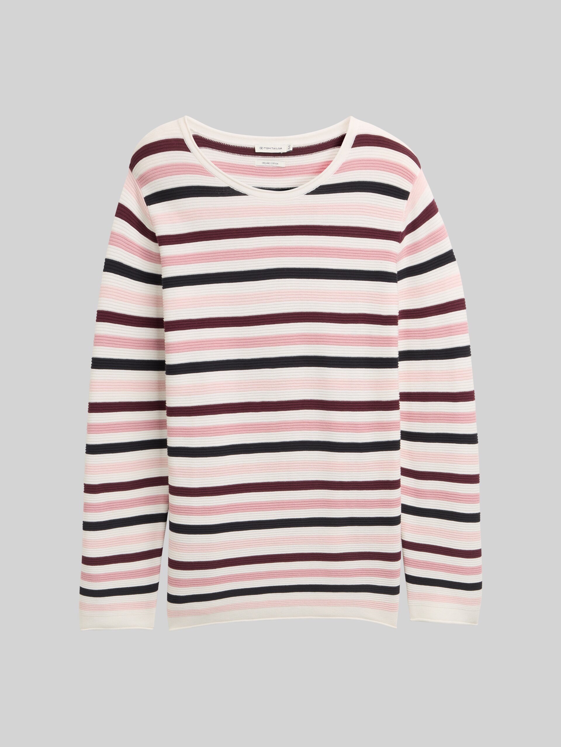Plus Size - Strickpullover aus Bio-Baumwolle - rose ottoman knit