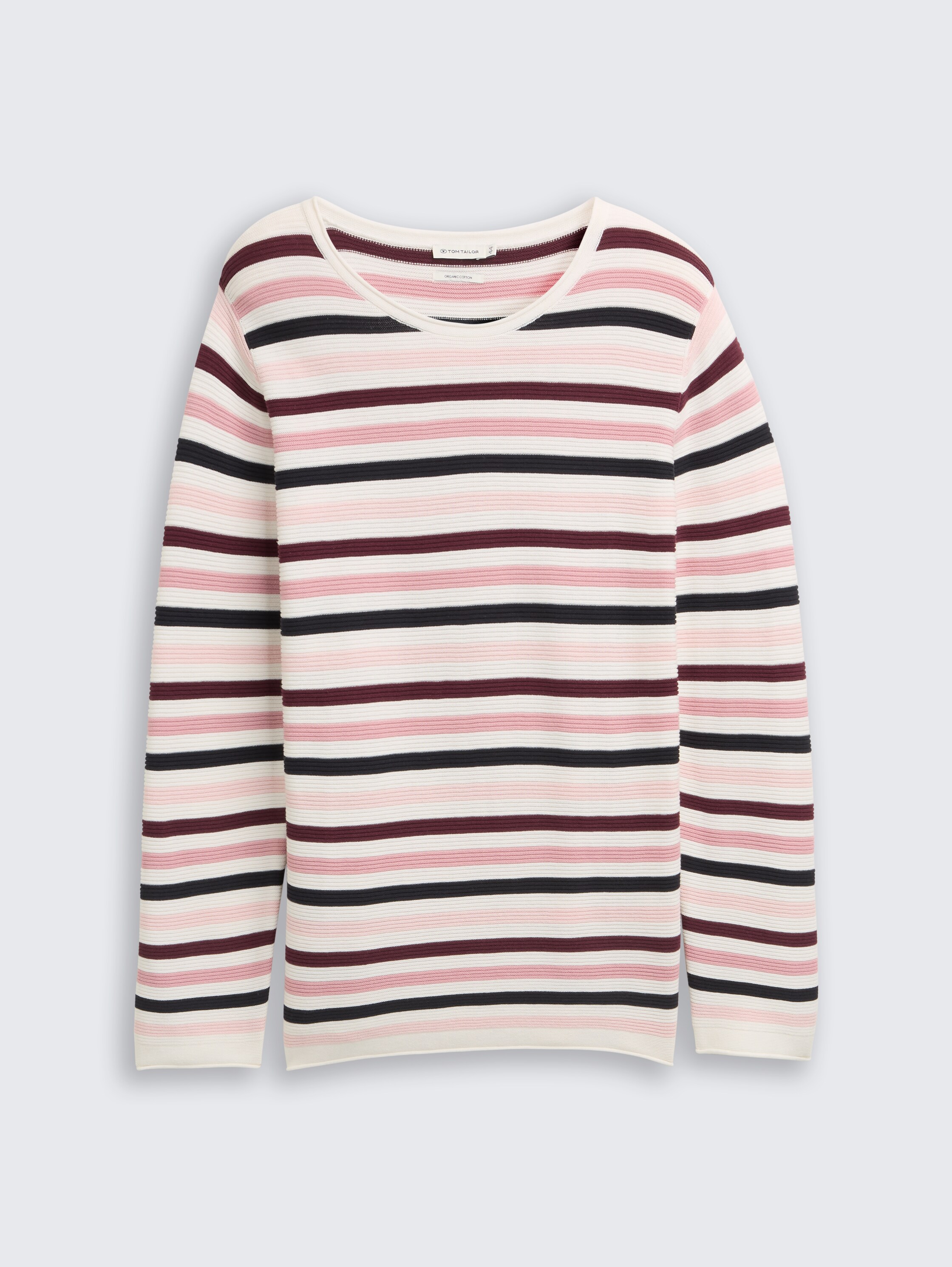 Plus Size - Strickpullover aus Bio-Baumwolle - rose ottoman knit