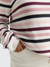 Plus Size - Strickpullover aus Bio-Baumwolle - rose ottoman knit - Detail-Model-Ansicht