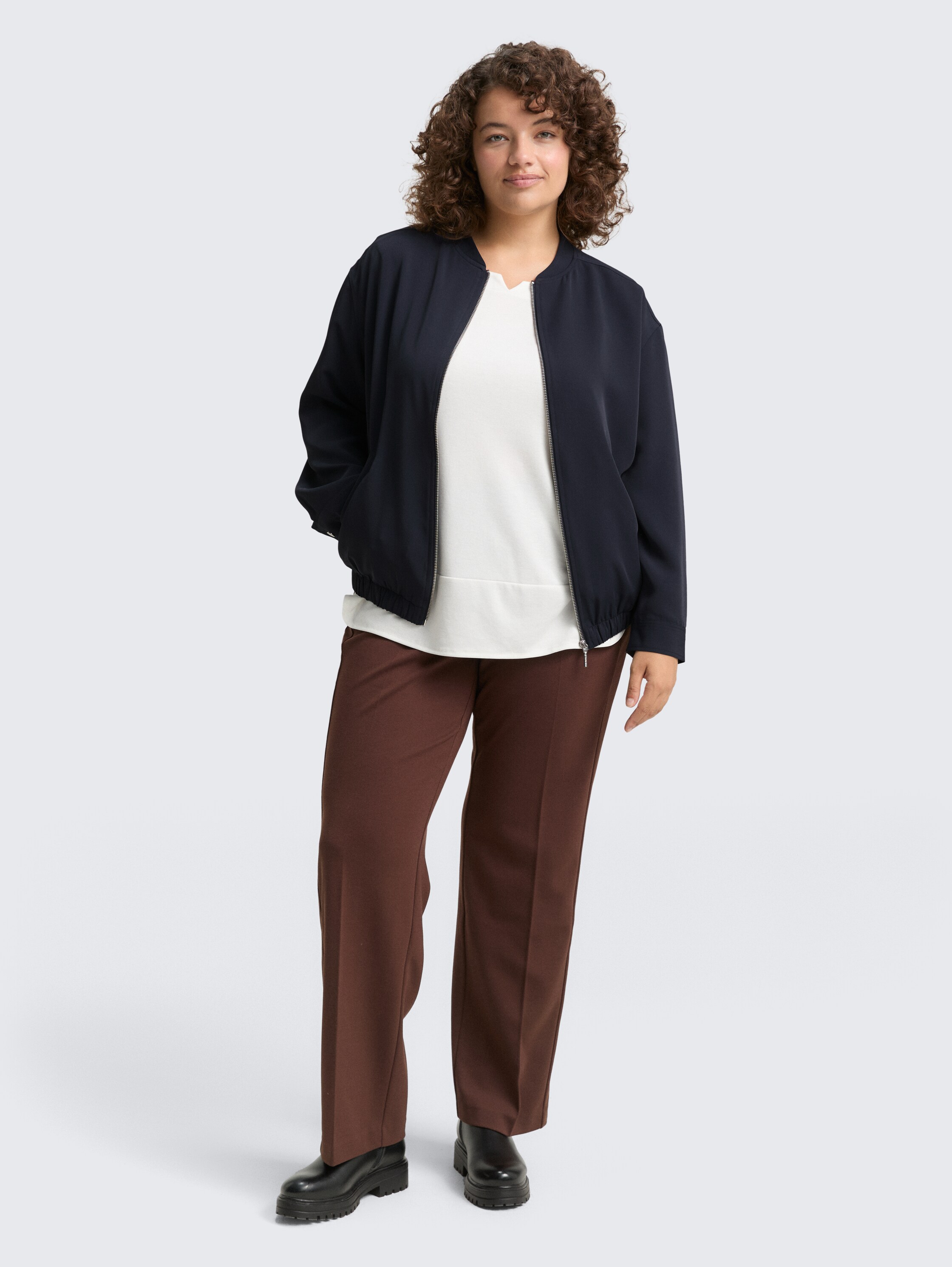 Plus Size - Loose fit blouson jacket - lunar_eclipse - 