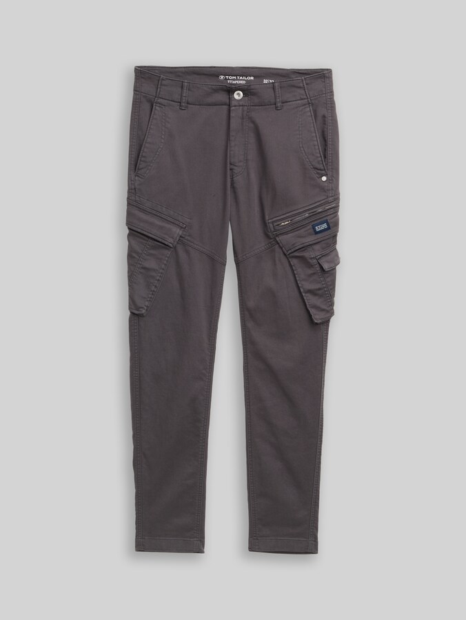 Tapered Cargo Hose mit Stretch von Men, Tarmac Grey