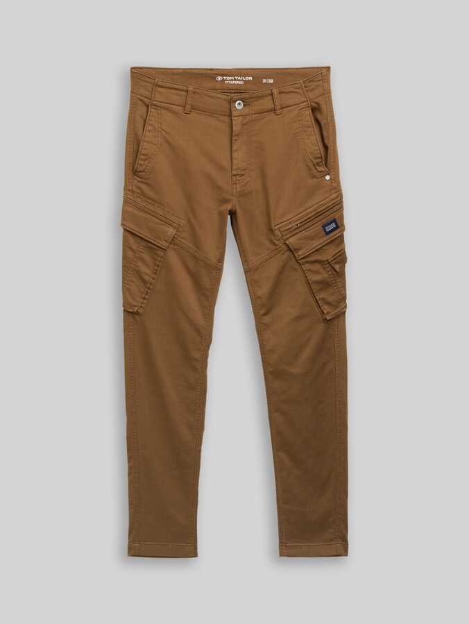Tapered Cargo Hose mit Stretch von Men, dark palm