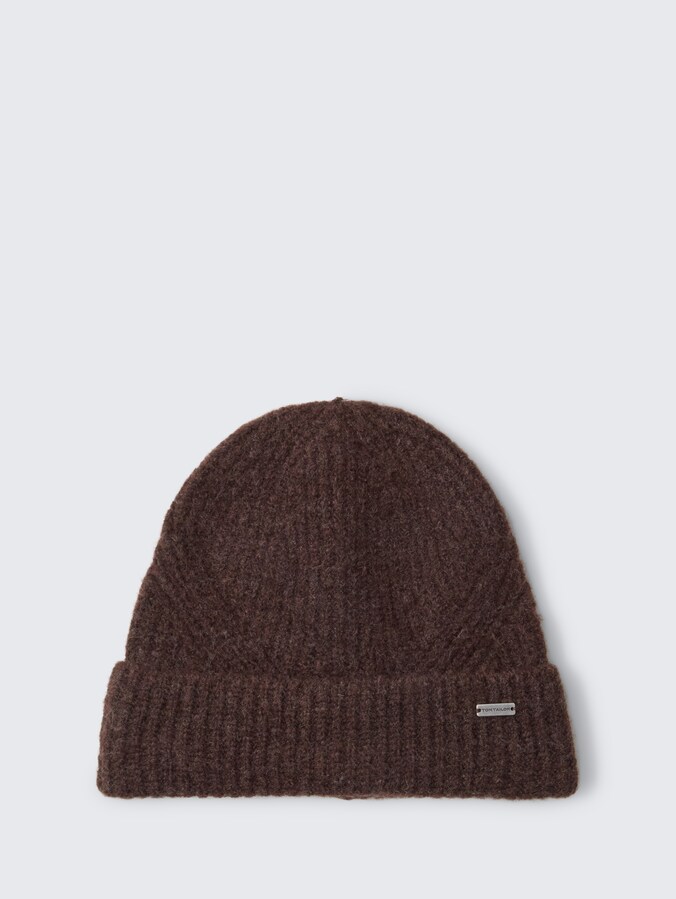 Beanie muts door Women, dark oak brown melange