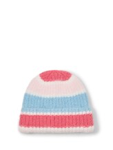 Ausgewählt, Beanie Mütze mit Streifenmuster von Tom Tailor, rosa