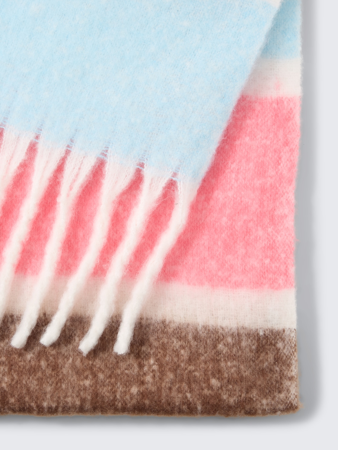 Schal mit Streifenmuster - pink blue stripe design - Material-Ansicht