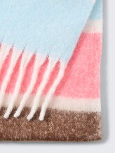 Écharpe avec motif rayé - pink blue stripe design - Vue de la matière