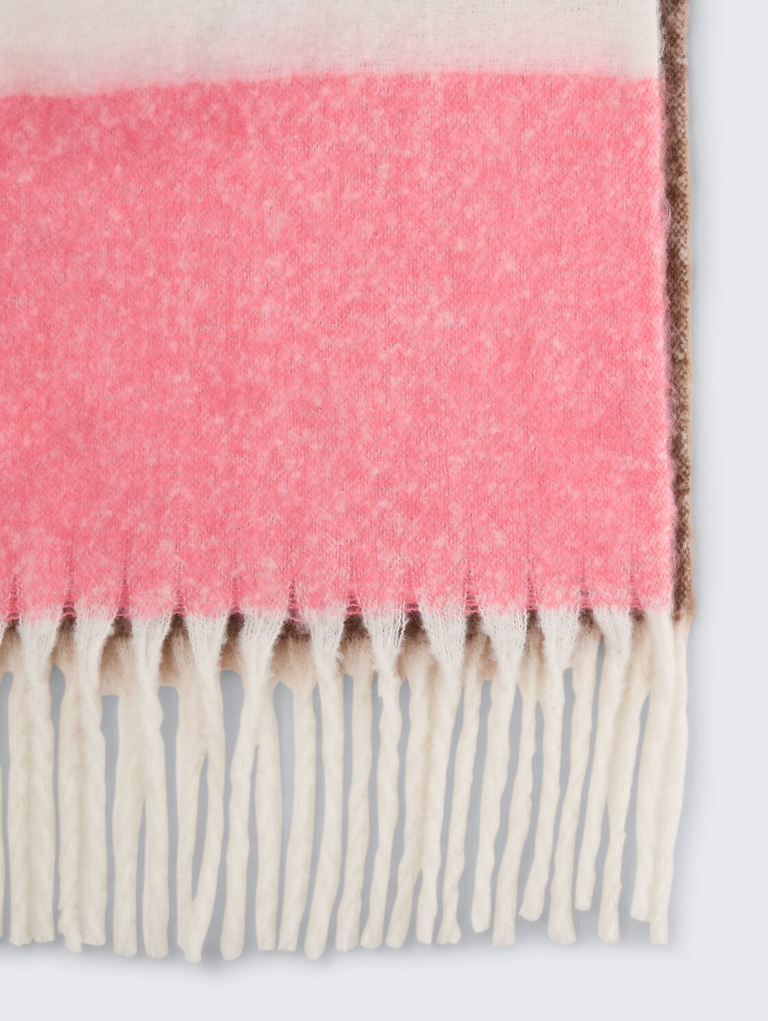 Schal mit Streifenmuster - pink blue offwhite stripe - Material-Ansicht