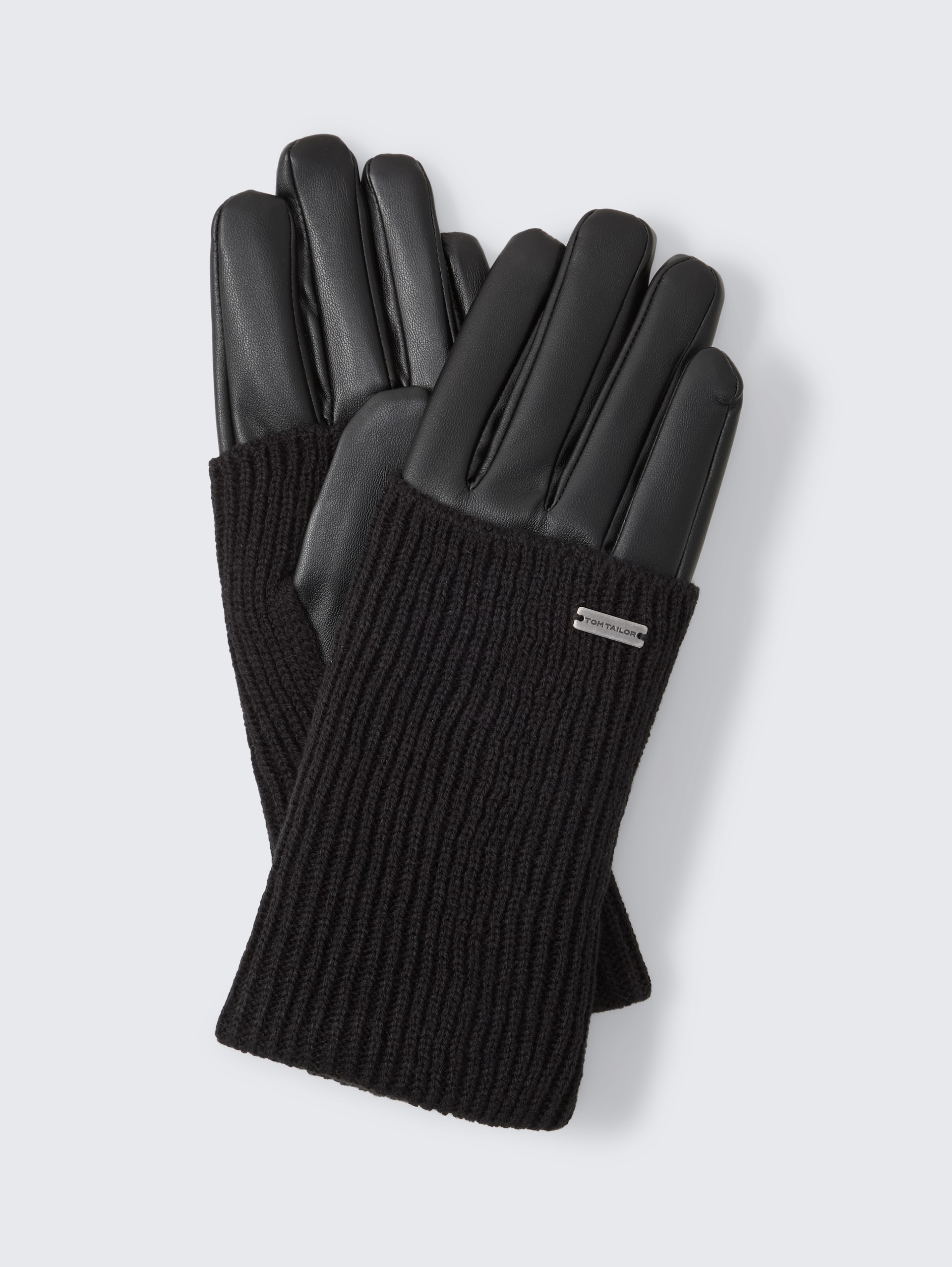 Handschuhe im 2-in-1-Look - deep black - Vorder-Produkt-Ansicht