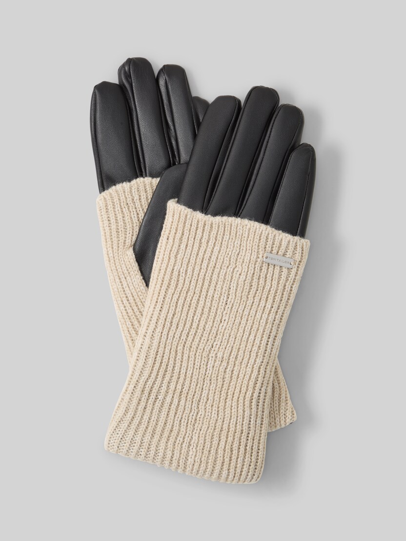 Handschuhe im 2-in-1-Look von Women, sand stone beige melange