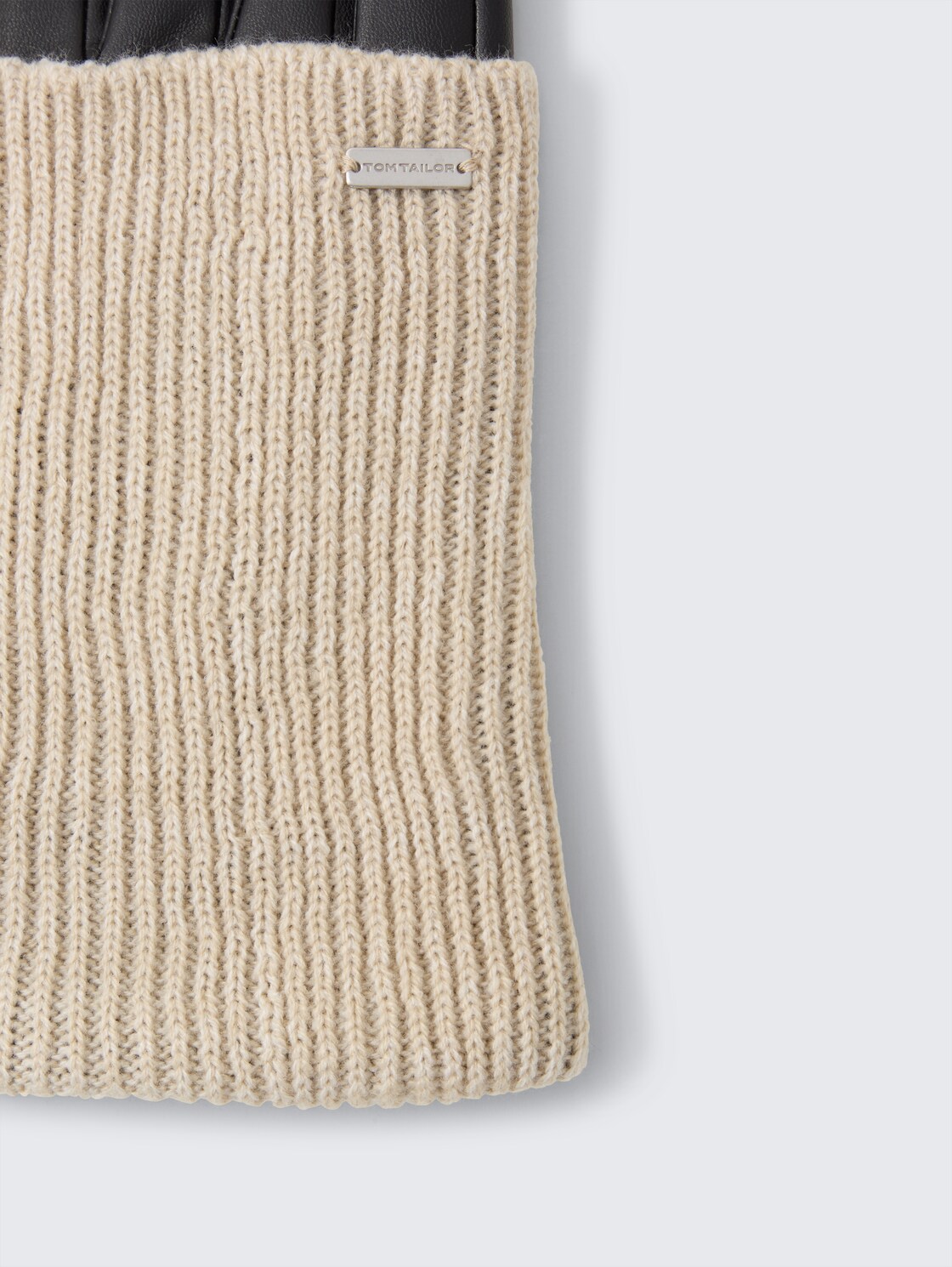 Handschuhe im 2-in-1-Look - sand stone beige melange - Material-Ansicht