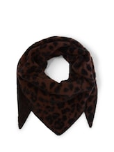Geselecteerd, Triangelsjaal met leoprint door Tom Tailor, bruin