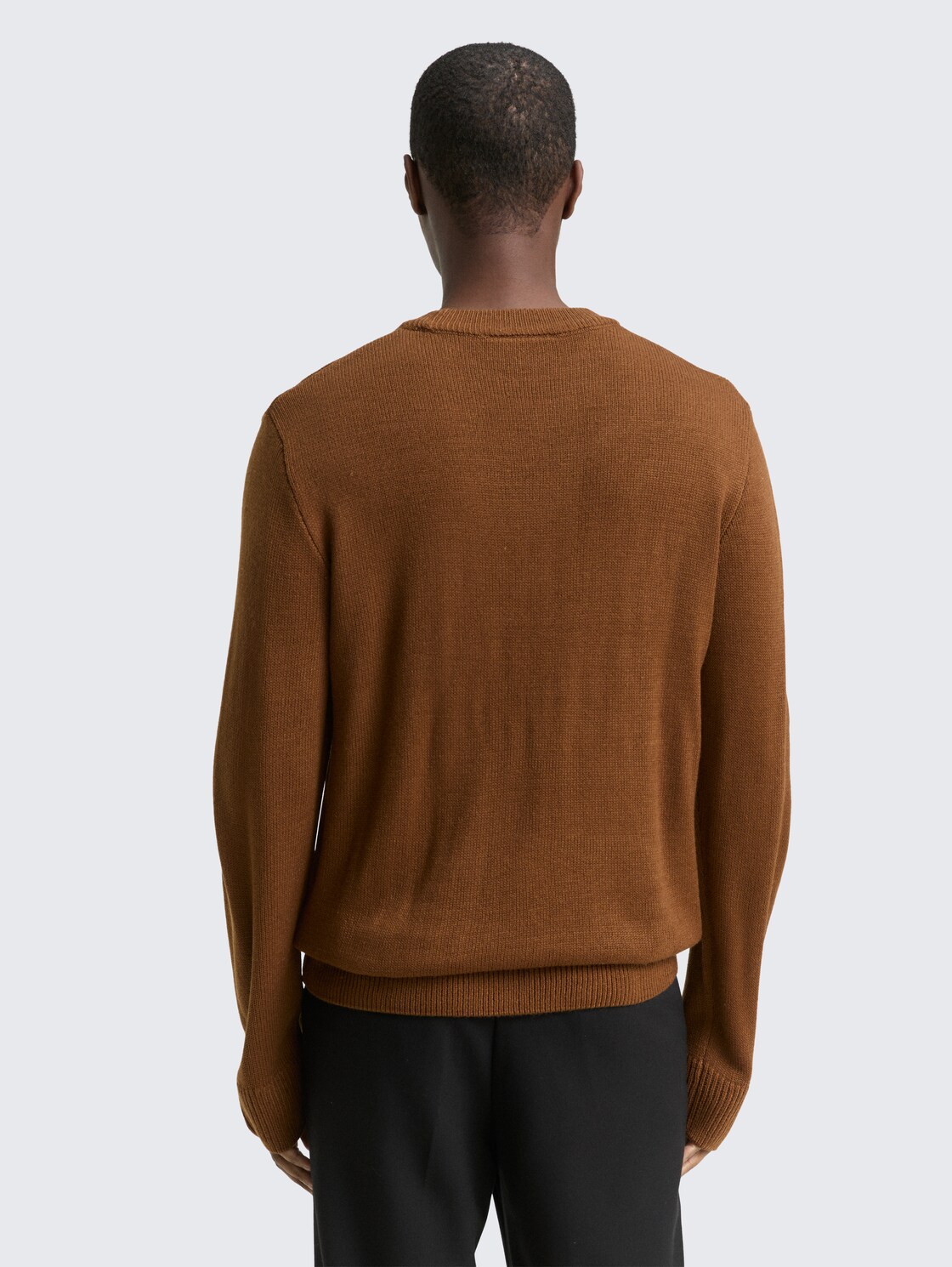 Strickpullover mit Rundhalsausschnitt - Golden Clay