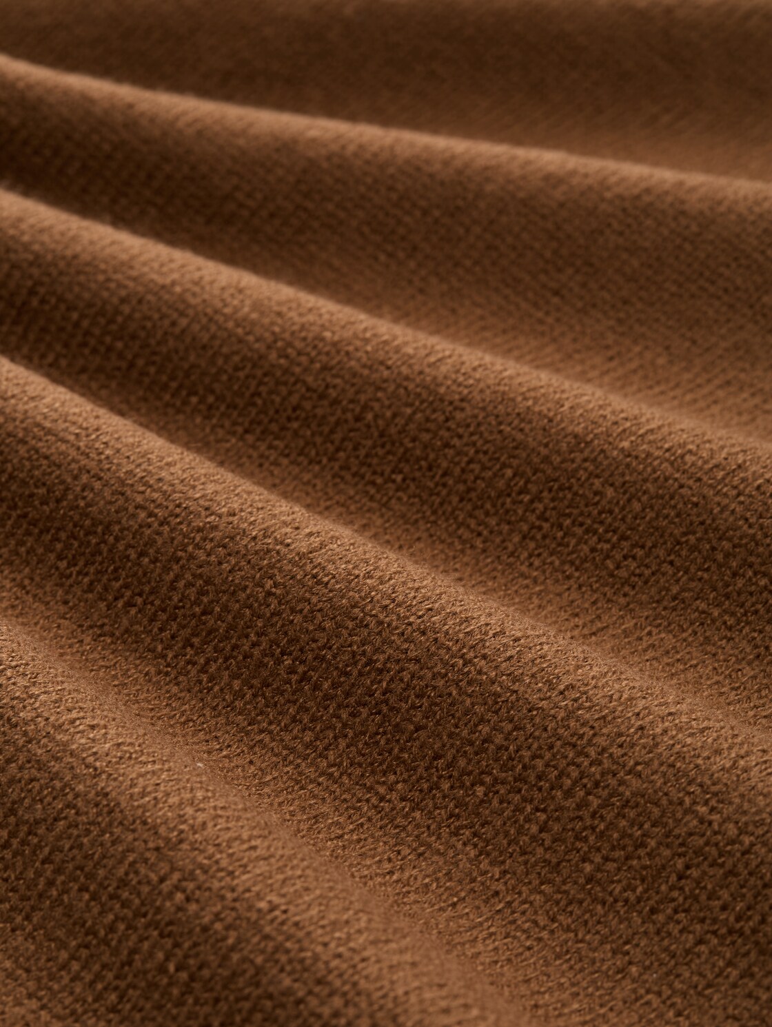 Strickpullover mit Rundhalsausschnitt - Golden Clay - Material-Ansicht