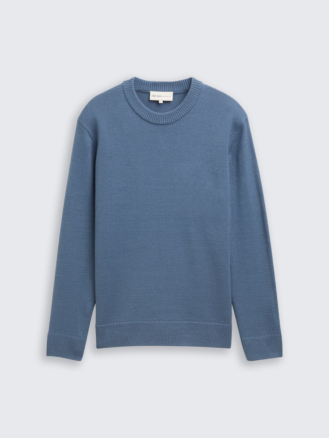 Strickpullover mit Rundhalsausschnitt - dusty denim blue