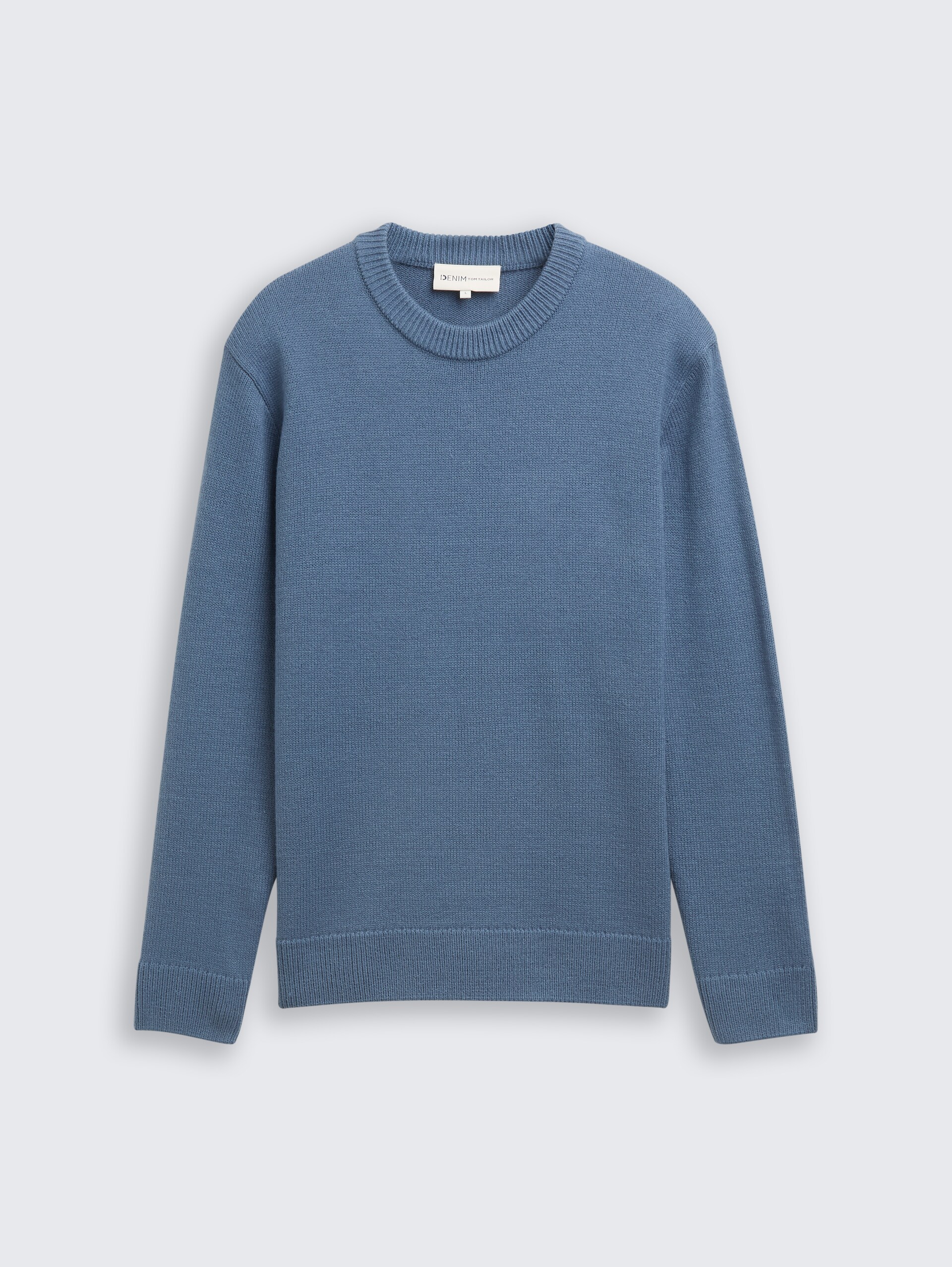 Strickpullover mit Rundhalsausschnitt - dusty denim blue
