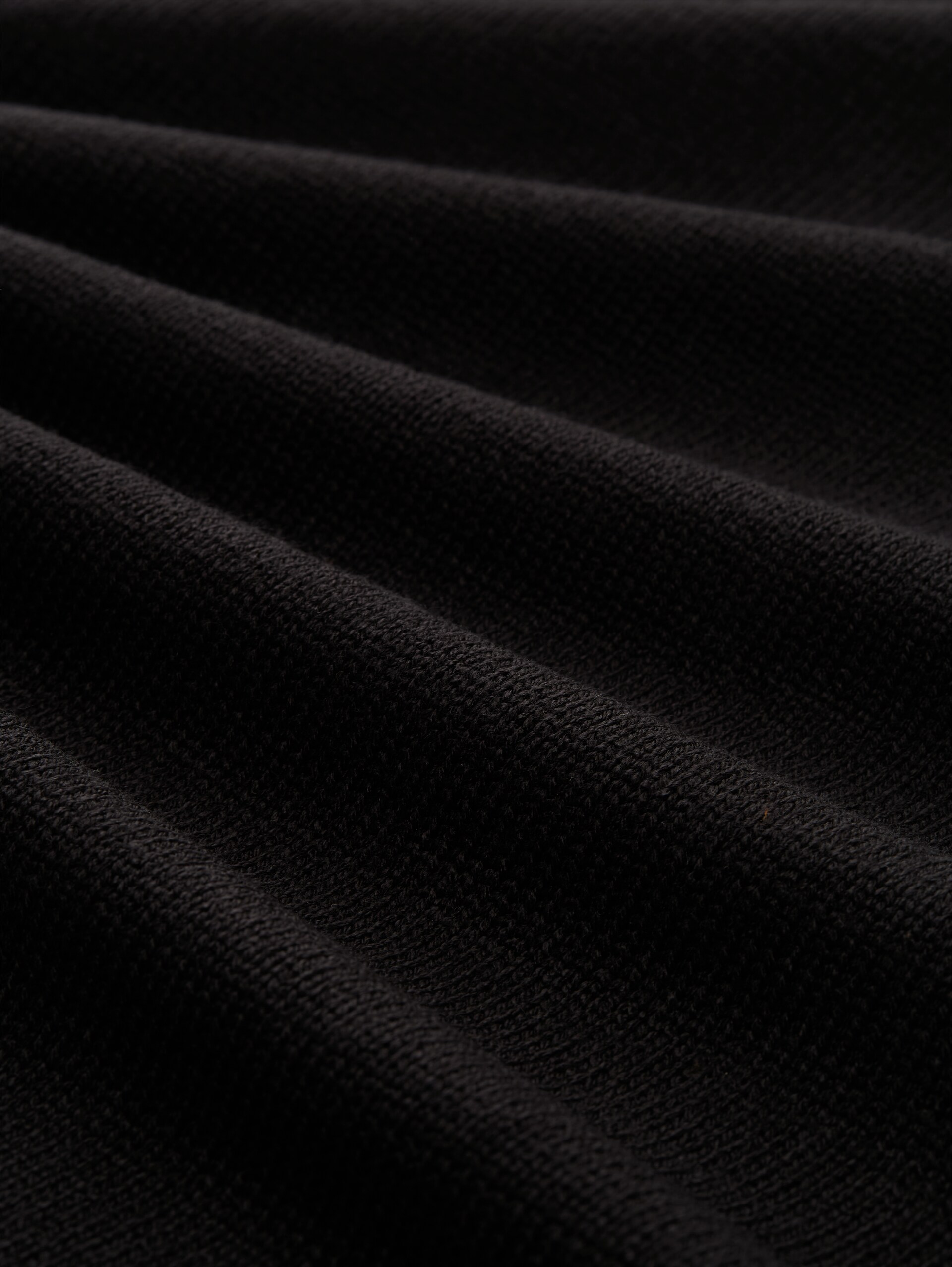 Strickpullover mit Rundhalsausschnitt - Black - Material-Ansicht