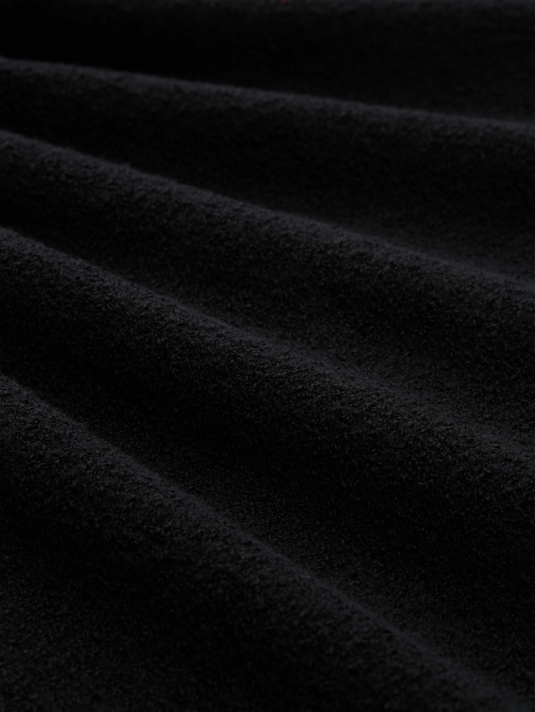 Bouclé knit jumper - Black - Material view