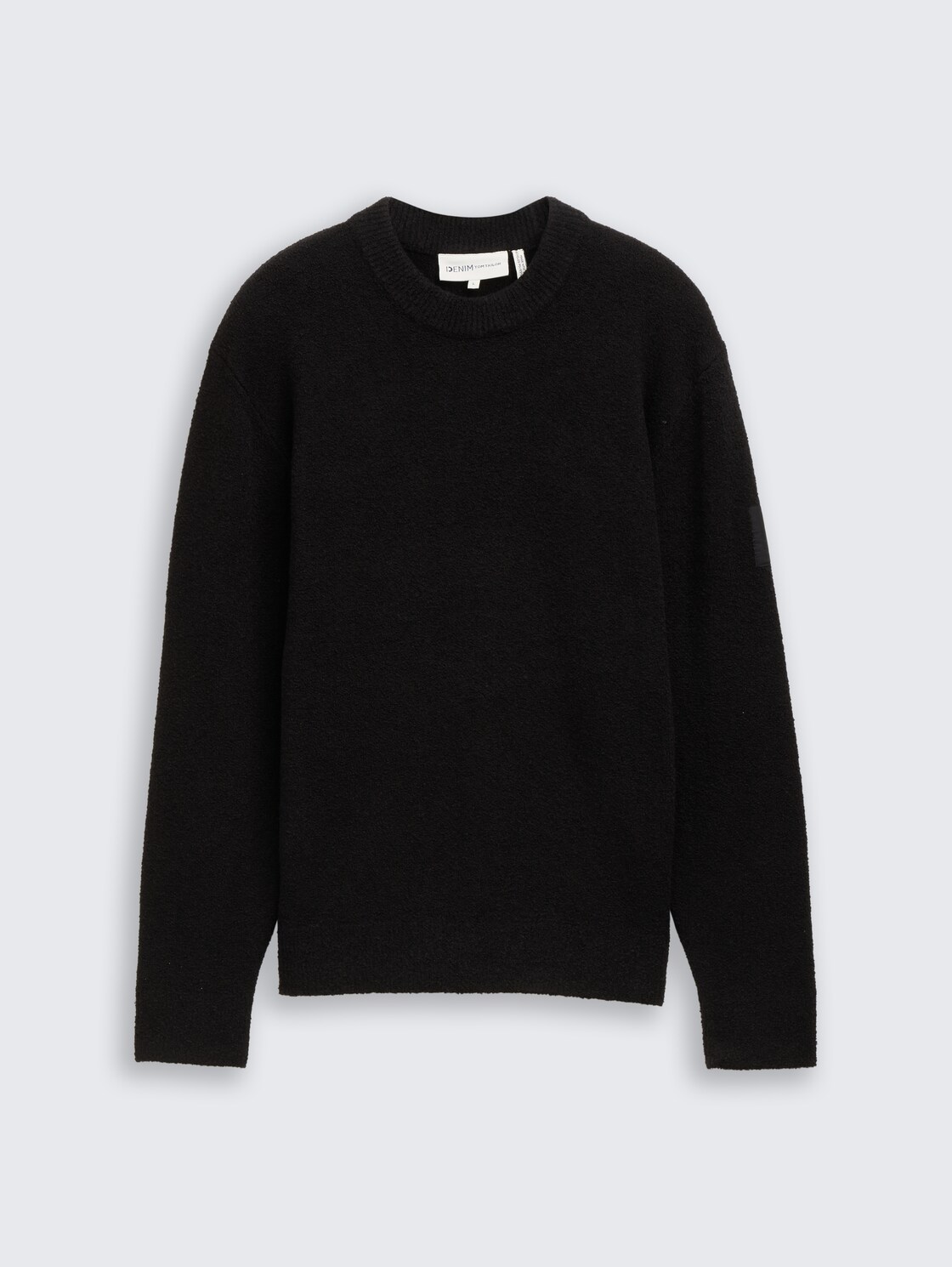 Bouclé Strickpullover - Black