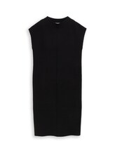 Ausgewählt, Strickkleid mit Stehkragen von Tom Tailor, schwarz
