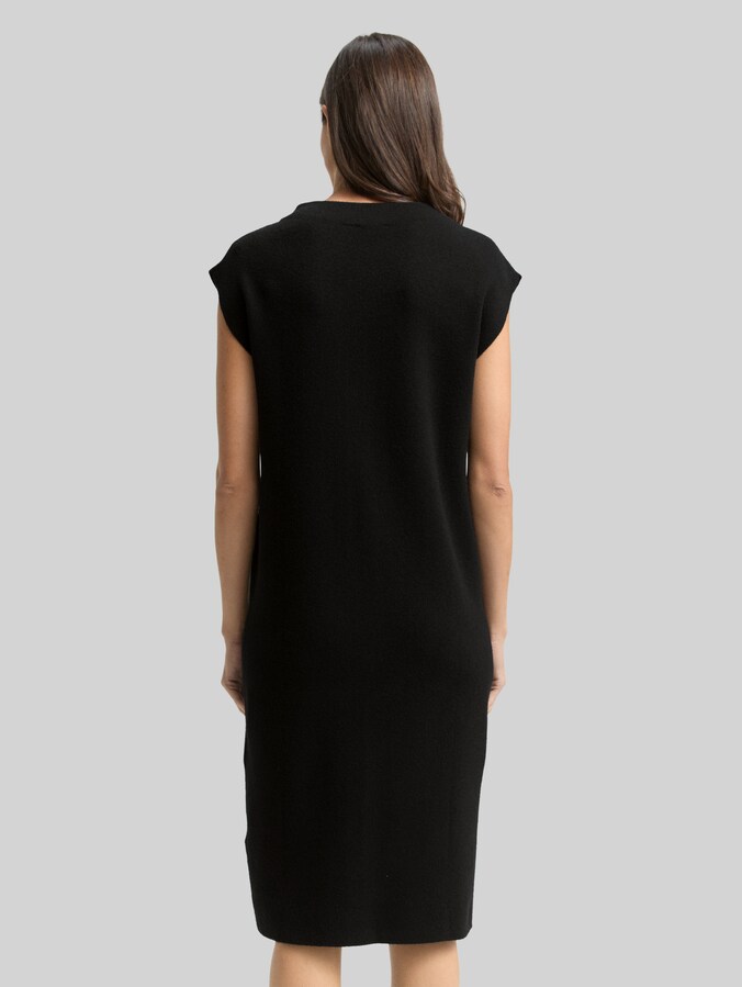 black mini dress knit Celina Buttoned Knit Mini Dress Black main image 0